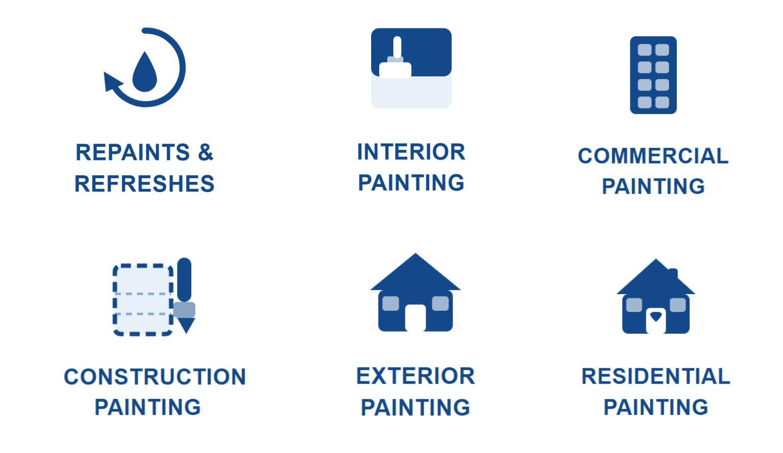 * Exterior Painting * Repaints & Refreshes * New Construction Painting * Residential Painting * Commercial Painting * Exterior Painting * Repaints & Refreshes * New Construction Painting * Residential Painting * Commercial Painting